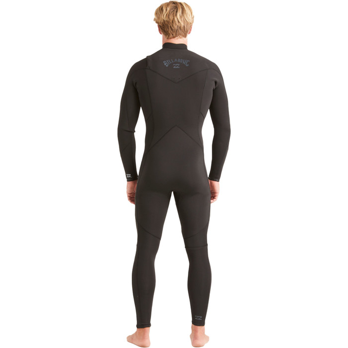 2024 Billabong Hombres Absolute 4/3mm Gbs Chest Zip Neopreno ABYW100193 - Black